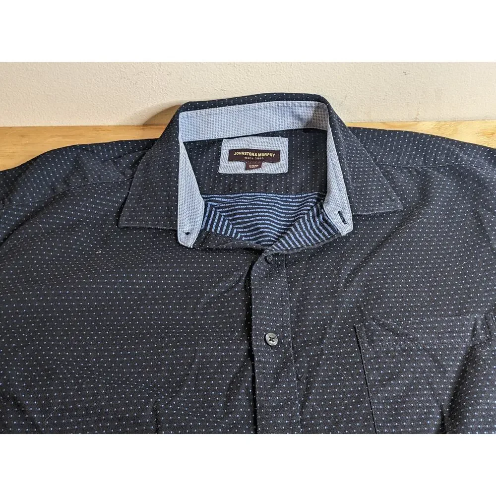 Johnston Murphy Button Up Shirt Men's 3XL Lot Of 2 Long Sleeve 18 Inch Neckline